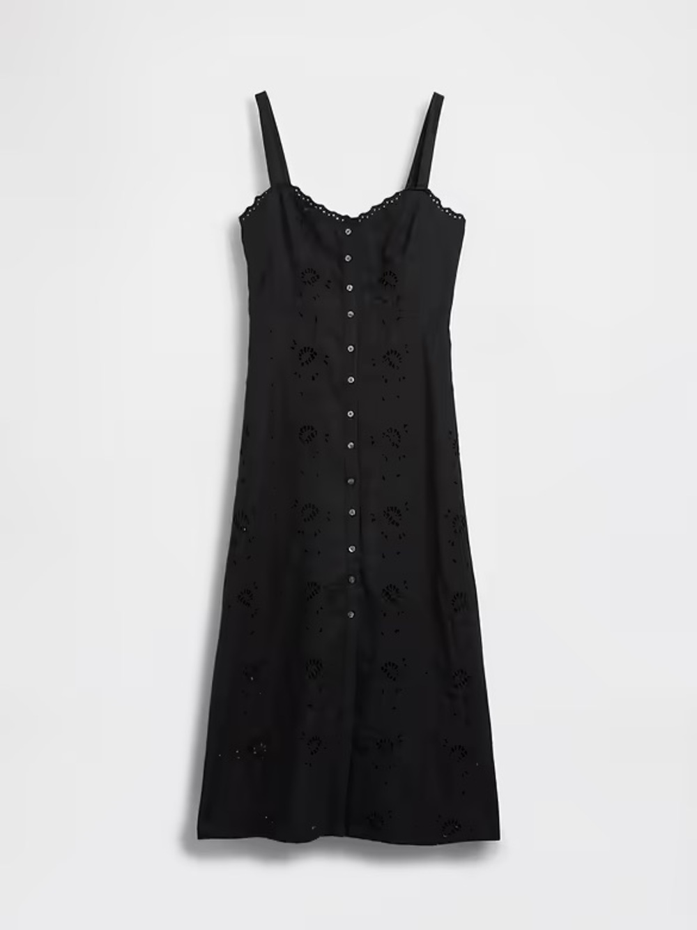 GAP Linen-Blend Embroidered Cami Maxi Dress - Picture 5 of 7